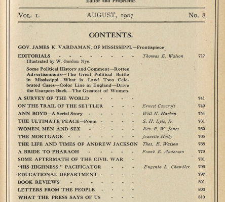 Watson’s Jeffersonian Magazine